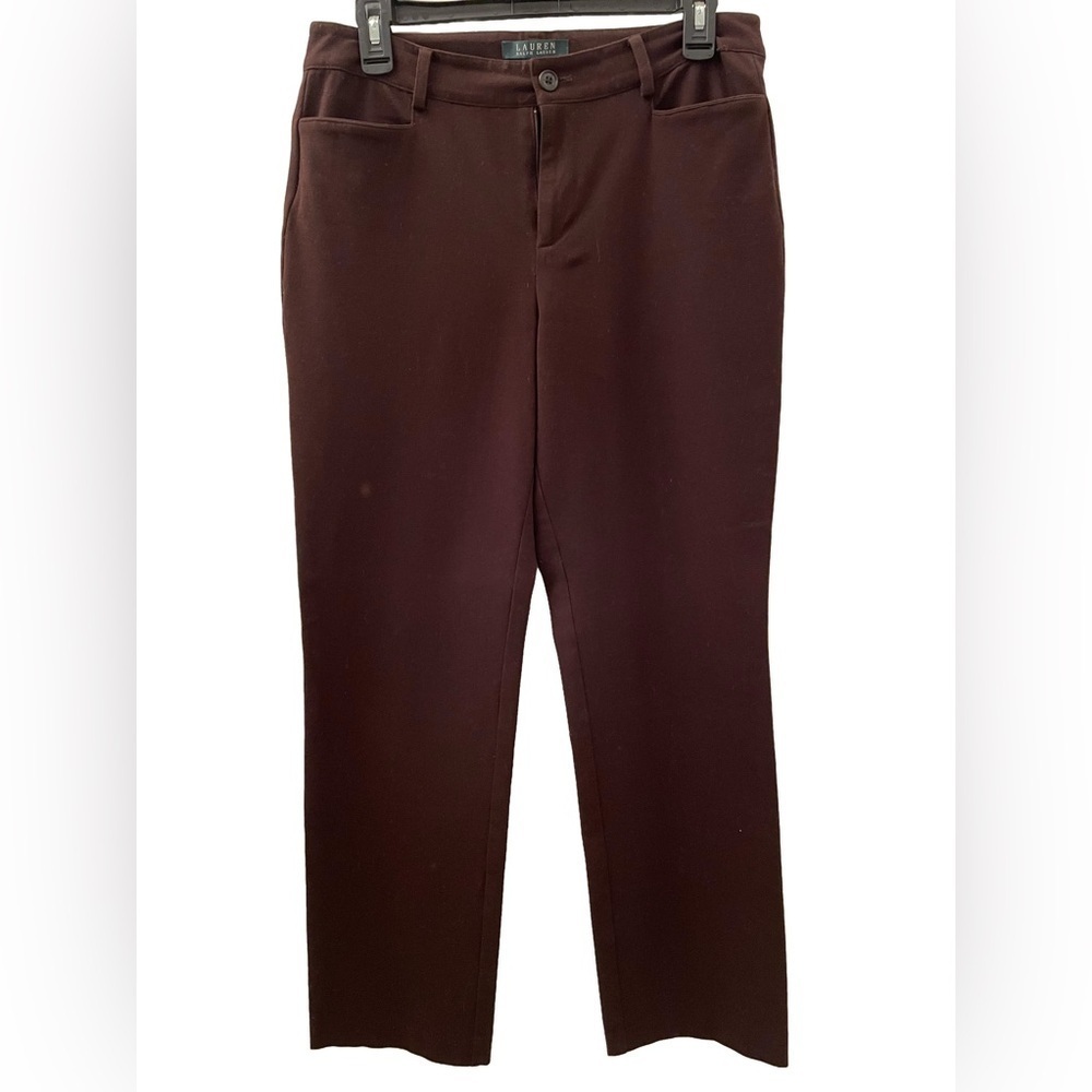 Lauren Ralph Lauren Classic Catlin Pant Women’s Size 6 in Espresso - Picture 1 of 8
